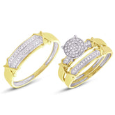 0.22ct 14k Yellow Gold Diamond Trio Set